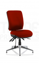 Operator Chair | Medium Back | No Arms | Glides | Ginseng Chilli Red | Chiro