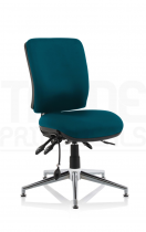 Operator Chair | Medium Back | No Arms | Glides | Maringa Teal | Chiro