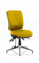 Operator Chair | Medium Back | No Arms | Glides | Senna Yellow | Chiro