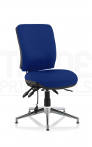 Operator Chair | Medium Back | No Arms | Glides | Stevia Blue | Chiro