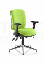 Operator Chair | Medium Back | Folding Height Adjustable Arms | Glides | Myrrh Green | Chiro