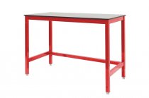 Medium Duty Workbench | Compact Laminate Worktop | 840h x 1500w x 750d | 500kg Max Weight per Shelf | Red | Benchmaster