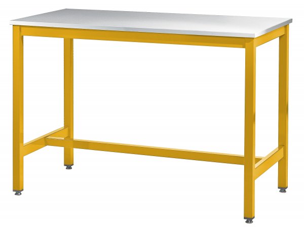 Medium Duty Workbench | Laminate Worktop | 840h x 1500w x 900d | 500kg Max Weight per Shelf | Yellow | Benchmaster