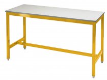Medium Duty Workbench | ESD Worktop | 840h x 1800w x 750d | 500kg Max Weight per Shelf | Yellow | Benchmaster