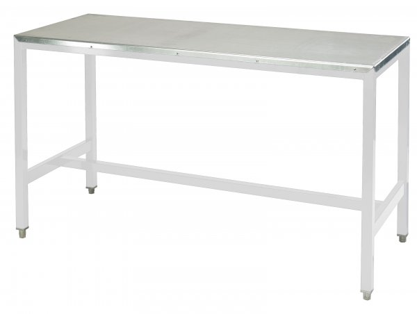 Medium Duty Workbench | Steel Worktop | 840h x 1800w x 900d | 500kg Max Weight per Shelf | White | Benchmaster