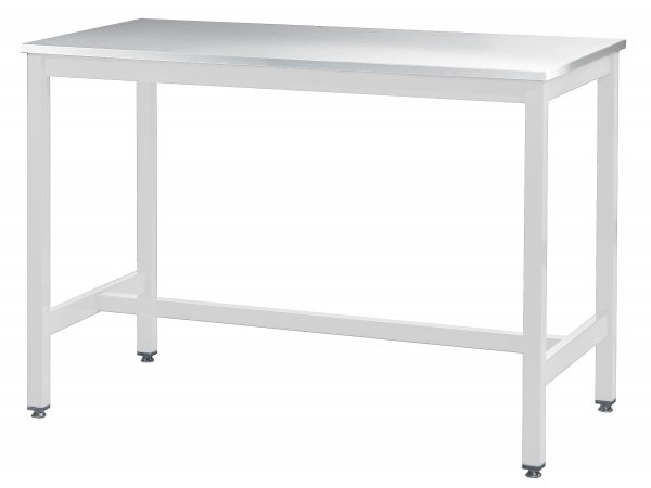 Medium Duty Workbench | Laminate Worktop | 840h x 1500w x 750d | 500kg Max Weight per Shelf | White | Benchmaster