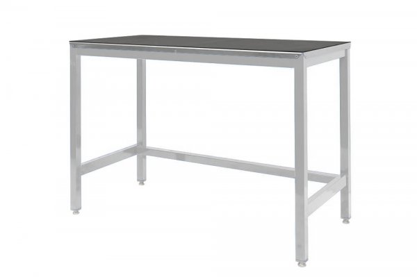 Medium Duty Workbench | Rubber Bonded to Steel Worktop | 840h x 1200w x 900d | 500kg Max Weight per Shelf | Light Grey | Benchmaster