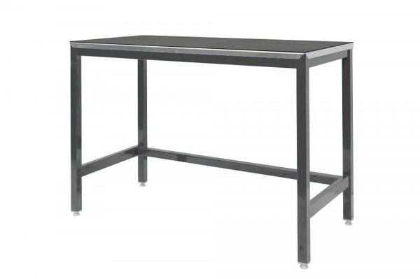 Medium Duty Workbench | Rubber Bonded to Steel Worktop | 840h x 1500w x 750d | 500kg Max Weight per Shelf | Dark Grey | Benchmaster