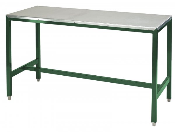 Medium Duty Workbench | Steel Worktop | 840h x 1500w x 600d | 500kg Max Weight per Shelf | Green | Benchmaster