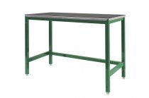 Medium Duty Workbench | Rubber Bonded to Steel Worktop | 840h x 1500w x 900d | 500kg Max Weight per Shelf | Green | Benchmaster