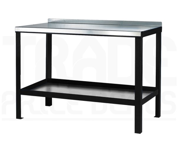 Heavy Duty Workbench | Steel Worktop | 840h x 1500w x 750d mm | 1000kg Max Weight per Shelf | Black | Benchmaster