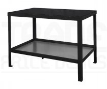 Heavy Duty Workbench | Rubber Bonded to Steel Worktop | 840h x 1200w x 600d mm | 1000kg Max Weight per Shelf | Black | Benchmaster