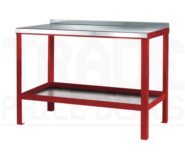 Heavy Duty Workbench | Steel Worktop | 840h x 1200w x 900d mm | 1000kg Max Weight per Shelf | Red | Benchmaster