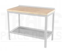 Heavy Duty Workbench | Solid Wood Worktop | 840h x 1200w x 600d mm | 1000kg Max Weight per Shelf | White | Benchmaster