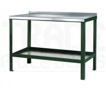 Heavy Duty Workbench | Steel Worktop | 840h x 1200w x 900d mm | 1000kg Max Weight per Shelf | Green | Benchmaster