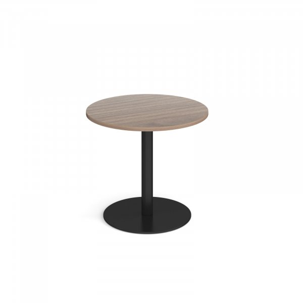 Circular Café Table | 800 x 800mm | 725mm High | Beech | Round Black Base | Monza