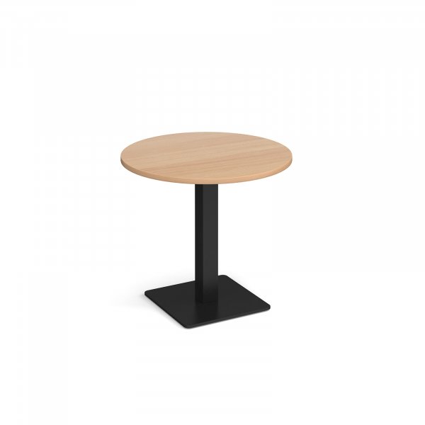 Circular Café Table | 800 x 800mm | 725mm High | Beech | Square Black Base | Brescia