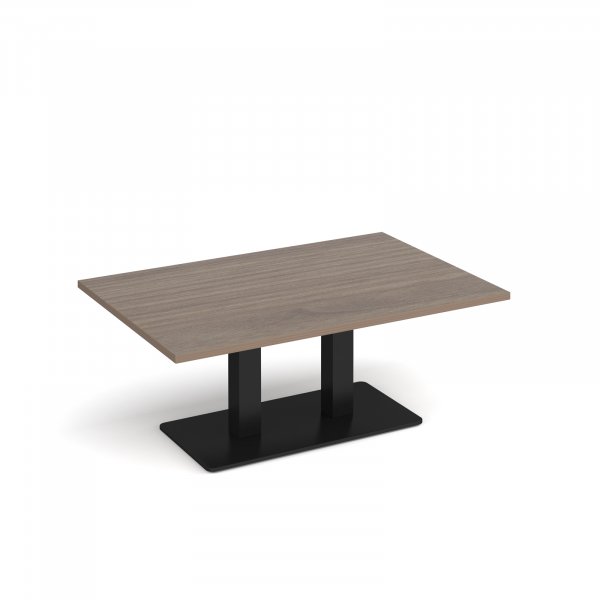 Coffee Table | 1200 x 800mm | 490mm High | Barcelona Walnut | Black Base | Eros