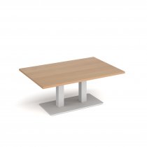 Coffee Table | 1200 x 800mm | 490mm High | Beech | White Base | Eros