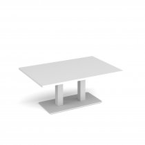 Coffee Table | 1200 x 800mm | 490mm High | White | White Base | Eros