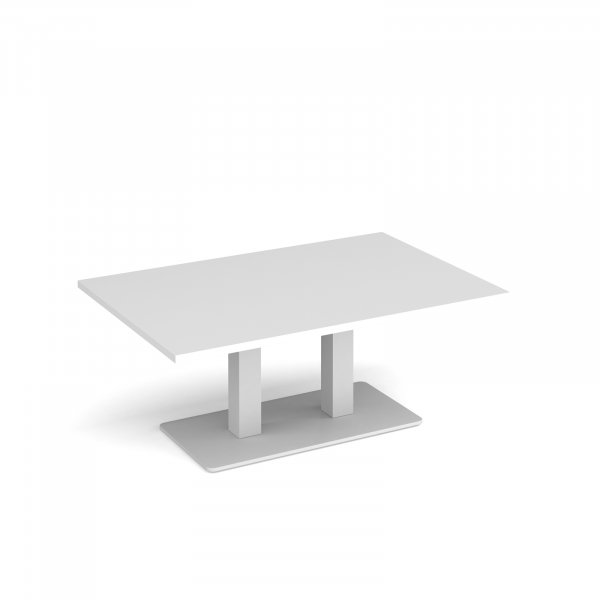 Coffee Table | 1200 x 800mm | 490mm High | White | White Base | Eros