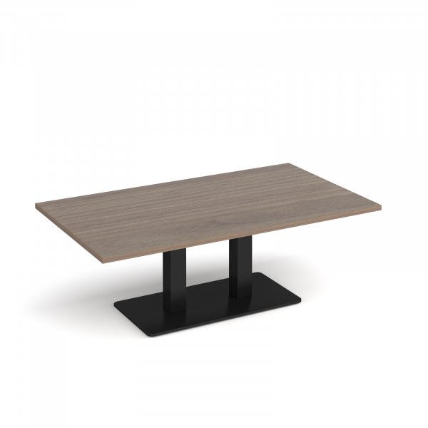 Coffee Table | 1400 x 800mm | 490mm High | Barcelona Walnut | Black Base | Eros