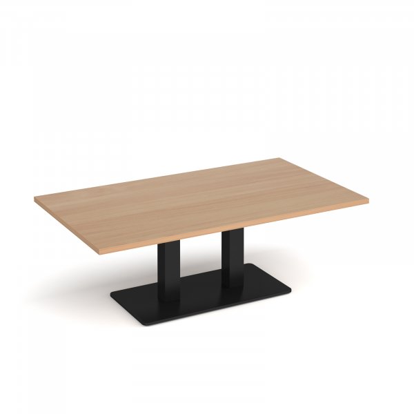 Coffee Table | 1400 x 800mm | 490mm High | Beech | Black Base | Eros