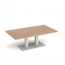 Coffee Table | 1400 x 800mm | 490mm High | Beech | White Base | Eros