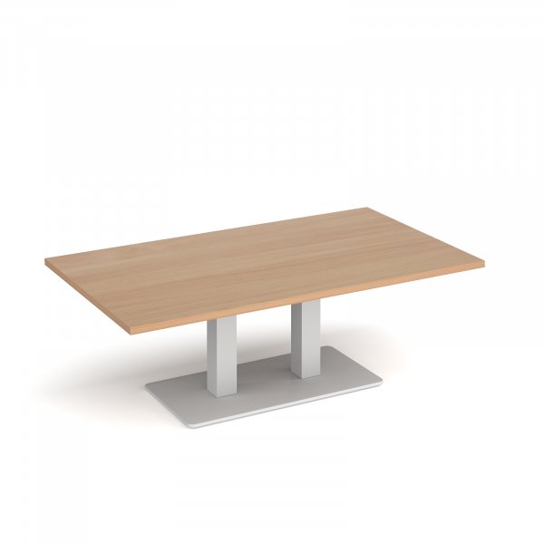 Coffee Table | 1400 x 800mm | 490mm High | Beech | White Base | Eros