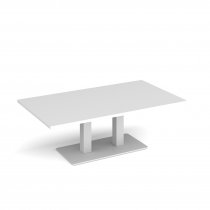 Coffee Table | 1400 x 800mm | 490mm High | White | White Base | Eros