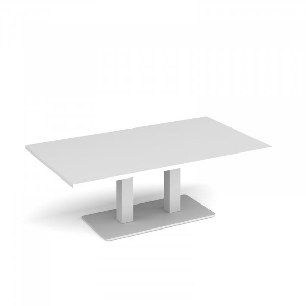 Coffee Table | 1400 x 800mm | 490mm High | White | White Base | Eros