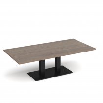 Coffee Table | 1600 x 800mm | 490mm High | Barcelona Walnut | Black Base | Eros