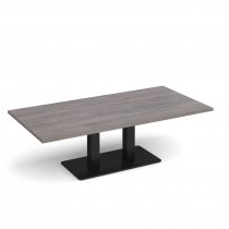 Coffee Table | 1600 x 800mm | 490mm High | Grey Oak | Black Base | Eros