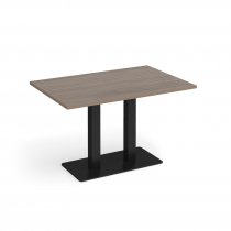 Café Table | 1200 x 800mm | 725mm High | Barcelona Walnut | Black Base | Eros