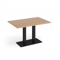 Café Table | 1200 x 800mm | 725mm High | Beech | Black Base | Eros