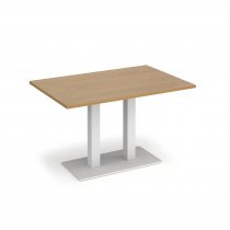 Café Table | 1200 x 800mm | 725mm High | Oak | White Base | Eros