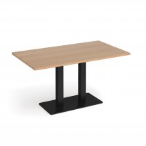 Café Table | 1400 x 800mm | 725mm High | Beech | Black Base | Eros