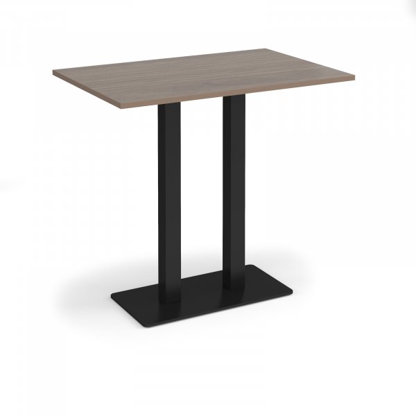 Poseur Table | 1200 x 800mm | 1100mm High | Barcelona Walnut | Black Base | Eros