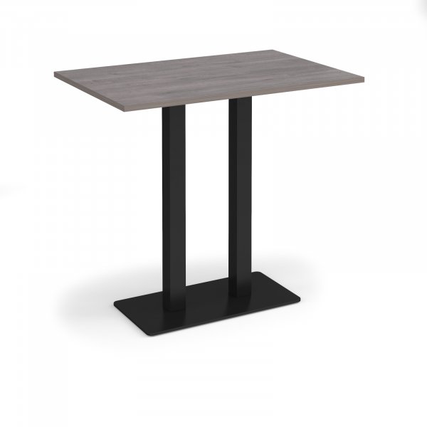 Poseur Table | 1200 x 800mm | 1100mm High | Grey Oak | Black Base | Eros