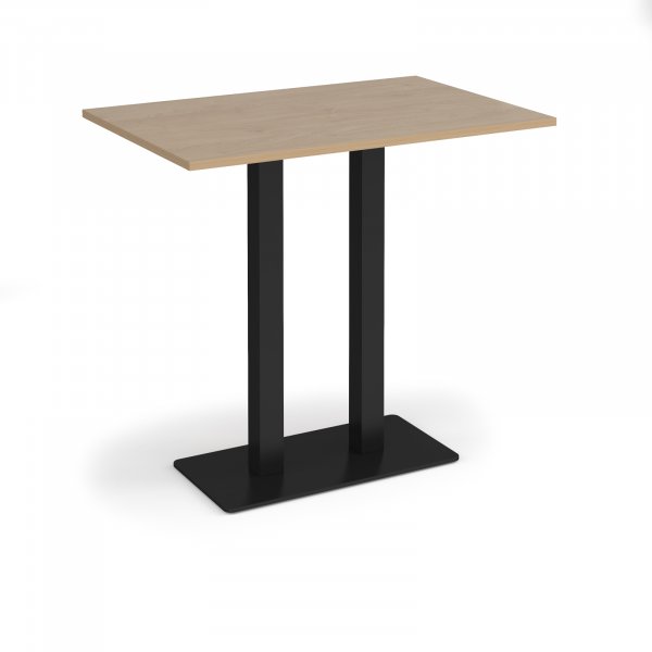 Poseur Table | 1200 x 800mm | 1100mm High | Kendal Oak | Black Base | Eros