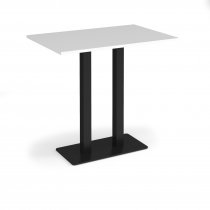 Poseur Table | 1200 x 800mm | 1100mm High | White | Black Base | Eros