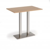 Poseur Table | 1200 x 800mm | 1100mm High | Beech | Brushed Steel Base | Eros