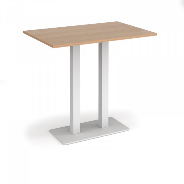 Poseur Table | 1200 x 800mm | 1100mm High | Beech | White Base | Eros