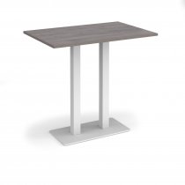 Poseur Table | 1200 x 800mm | 1100mm High | Grey Oak | White Base | Eros