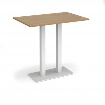 Poseur Table | 1200 x 800mm | 1100mm High | Oak | White Base | Eros