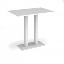 Poseur Table | 1200 x 800mm | 1100mm High | White | White Base | Eros