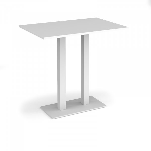 Poseur Table | 1200 x 800mm | 1100mm High | White | White Base | Eros