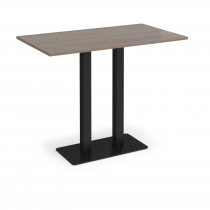 Poseur Table | 1400 x 800mm | 1100mm High | Barcelona Walnut | Black Base | Eros