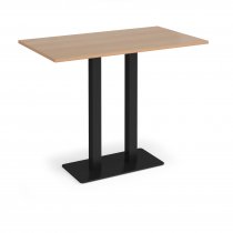 Poseur Table | 1400 x 800mm | 1100mm High | Beech | Black Base | Eros