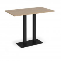 Poseur Table | 1400 x 800mm | 1100mm High | Kendal Oak | Black Base | Eros